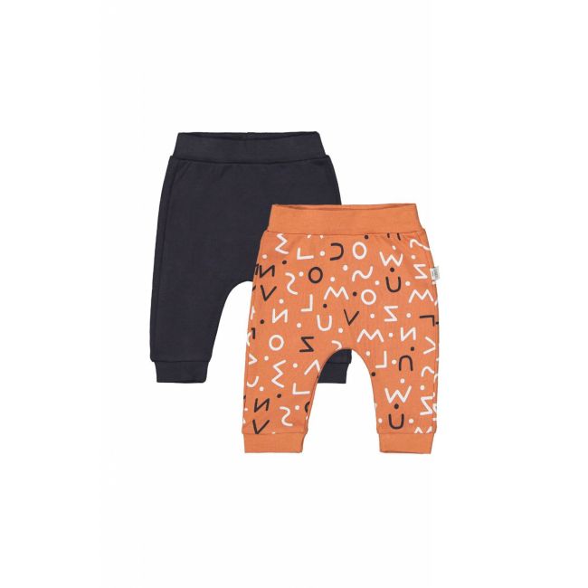 Set de 2 perechi de pantaloni Litere pentru bebelusi, Tongs baby (Culoare: Portocaliu, Marime: 9-12 luni) JEMtgs_3194_8