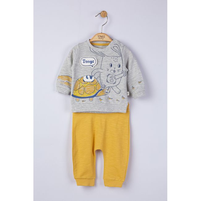 Compleu 2 piese Broscuta pentru baietei, Tongs baby (Culoare: Galben, Marime: 18-24 Luni) JEMtgs_4062_6