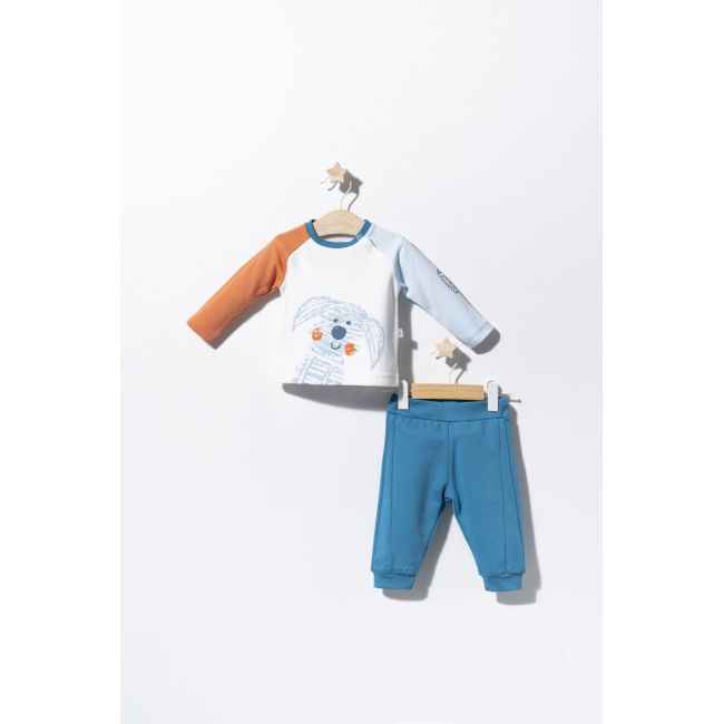 Compleu 2 piese Dogs pentru baietei, Tongs baby (Culoare: Albastru, Marime: 12-18 Luni) JEMtgs_2904_1