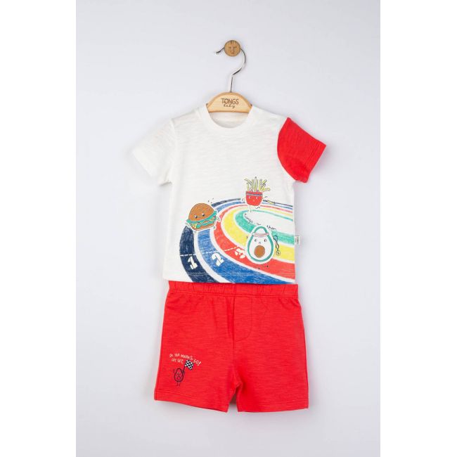 Compleu 2 piese Maraton pentru baietei, Tongs baby (Marime: 18-24 Luni, Culoare: Somon) JEMtgs_4312_6