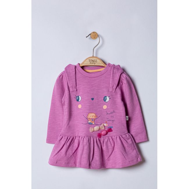Rochita Sweets pentru fetite, Tongs baby (Culoare: Somon, Marime: 6-9 luni) JEMtgs_4047_11