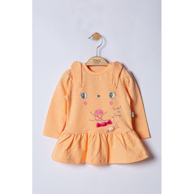 Rochita Sweets pentru fetite, Tongs baby (Marime: 18-24 Luni, Culoare: Somon) JEMtgs_4047_10