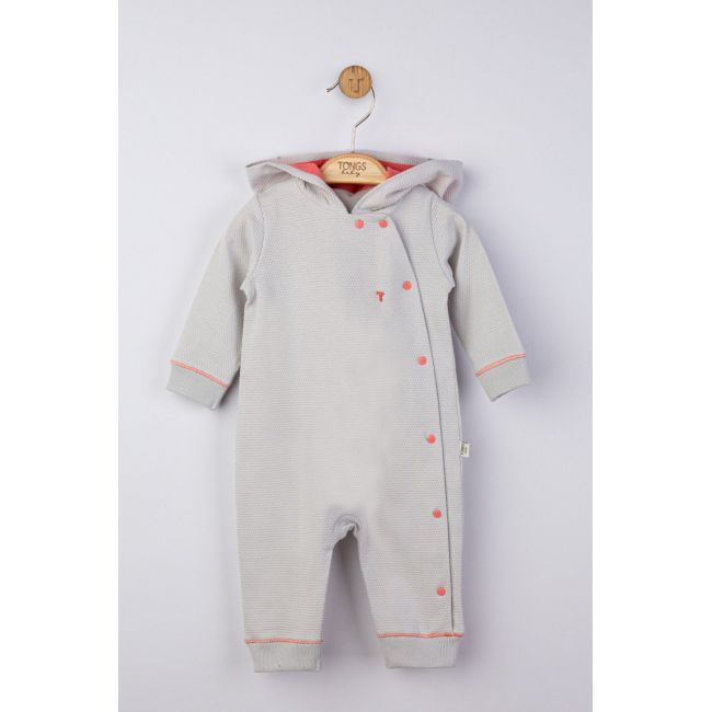 Salopeta cu gluga pentru bebelusi Ursulet, Tongs baby (Culoare: Galben, Marime: 3-6 Luni) JEMtgs_4120_5