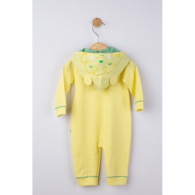 Salopeta cu gluga pentru bebelusi Ursulet, Tongs baby (Culoare: Galben, Marime: 3-6 Luni) JEMtgs_4120_5