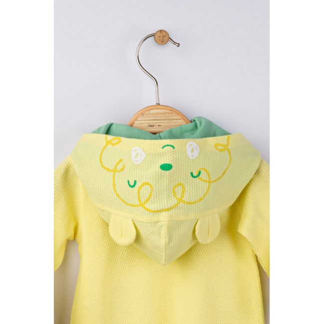 Salopeta cu gluga pentru bebelusi Ursulet, Tongs baby (Culoare: Gri, Marime: 3-6 Luni) JEMtgs_4120_2