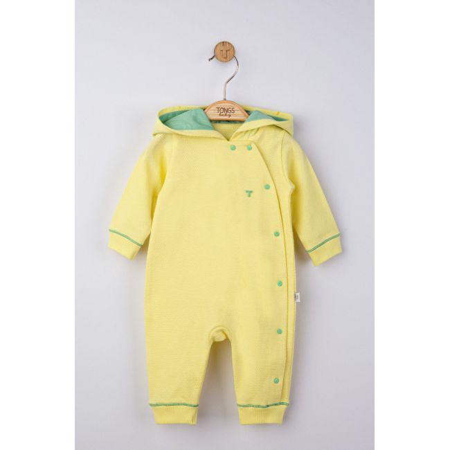 Salopeta cu gluga pentru bebelusi Ursulet, Tongs baby (Culoare: Gri, Marime: 3-6 Luni) JEMtgs_4120_2