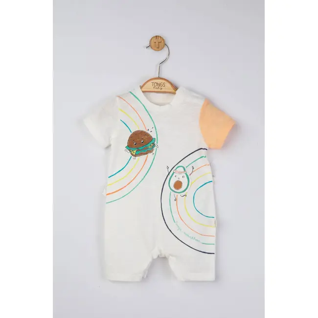 Salopeta de vara Maraton pentru bebelusi, Tongs baby (Culoare: Ecru, Marime: 6-9 luni) JEMtgs_4310_6