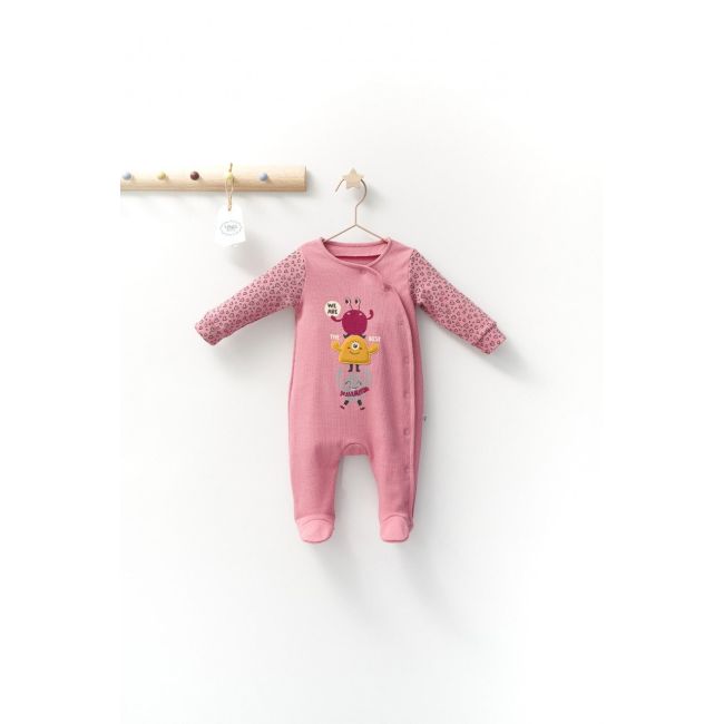 Salopeta pentru bebelusi Monster, Tongs baby (Culoare: Mov, Marime: 6-9 luni) JEMtgs_4410_3