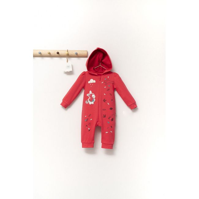 Salopeta pentru bebelusi Scufita rosie, Tongs baby (Marime: 3-6 Luni, Culoare: Turcoaz) JEMtgs_4361_2