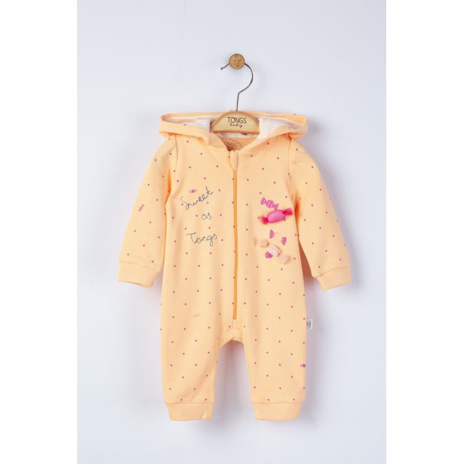 Salopeta pentru bebelusi Sweets, Tongs baby (Culoare: Roz, Marime: 3-6 Luni) JEMtgs_4041_2