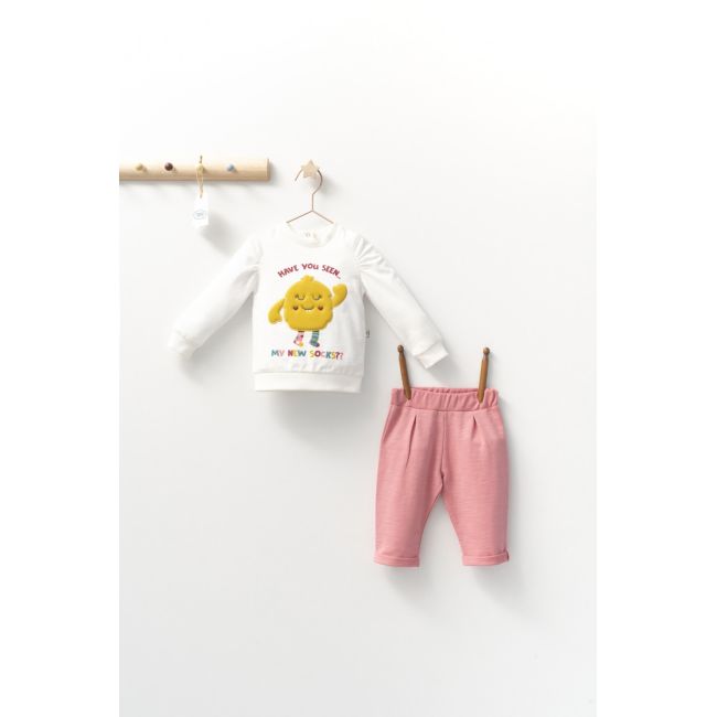 Set de 2 piese de trening Monster pentru bebelusi, Tongs baby (Marime: 12-18 Luni, Culoare: Corai) JEMtgs_4413_5