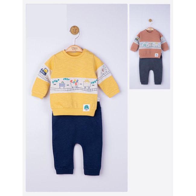 Set de trening Choo Choo pentru bebelusi, Tongs baby (Culoare: Galben, Marime: 9-12 luni) JEMtgs_4072_8