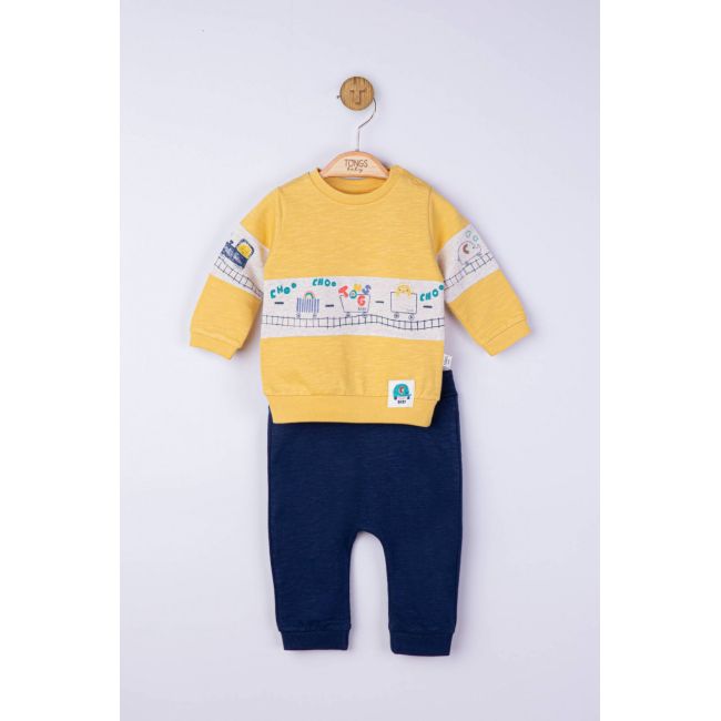 Set de trening Choo Choo pentru bebelusi, Tongs baby (Culoare: Maro, Marime: 18-24 Luni) JEMtgs_4072_2