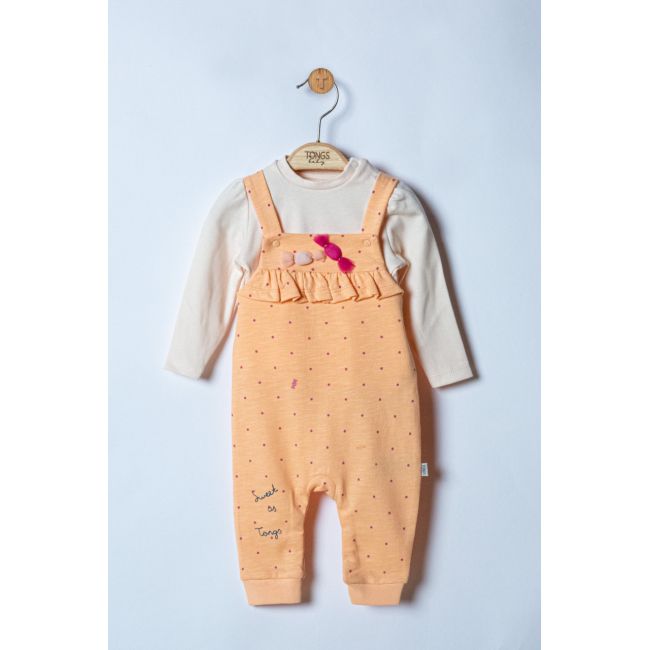 Set salopeta cu bluzita Sweets pentru bebelusi, Tongs baby (Culoare: Roz, Marime: 9-12 luni) JEMtgs_4046_3