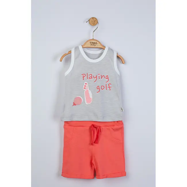 Compleu 2 piese Playing golf pentru baietei, Tongs baby (Culoare: Gri, Marime: 24-36 luni) JEMtgs_4124_5