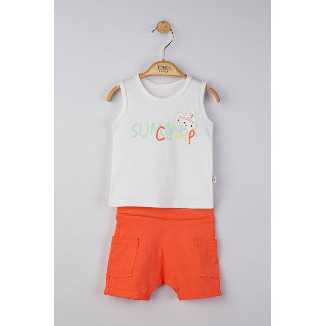 Compleu 2 piese Summer camp pentru baietei, Tongs baby (Culoare: Albastru, Marime: 12-18 Luni) JEMtgs_4185_1