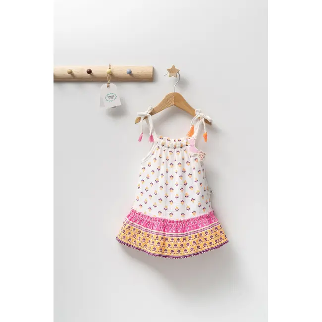 Rochita de vara din muselina pentru fetite Peacock, Tongs baby (Culoare: Verde, Marime: 9-12 luni) JEMtgs_4305_4