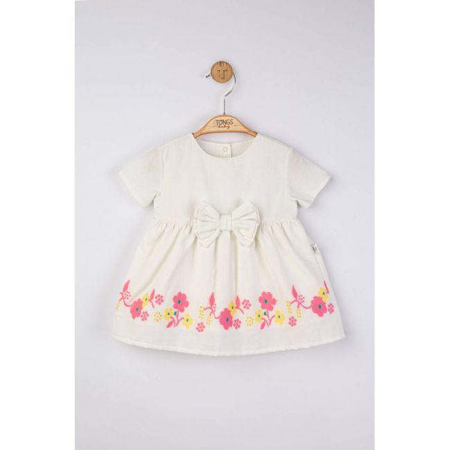 Rochita eleganta cu broderie pentru fetite, Tongs baby (Culoare: Ecru, Marime: 24-36 luni) JEMtgs_3806_10