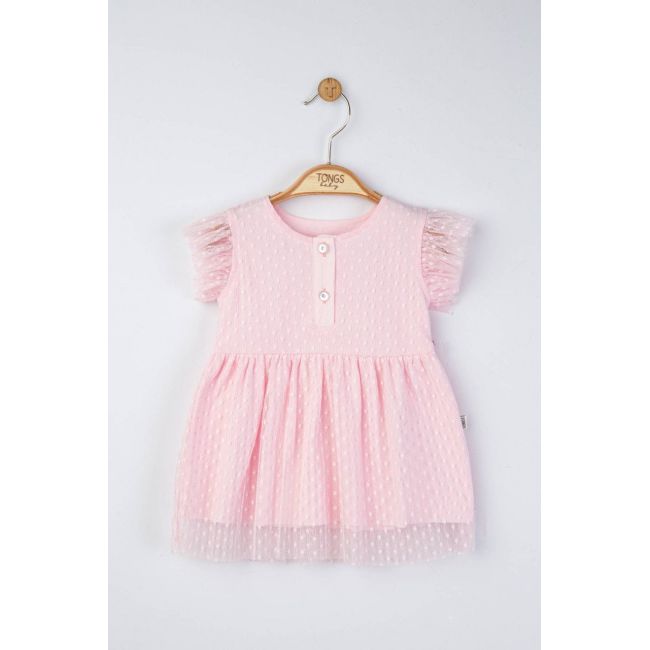 Rochita eleganta cu tulle pentru fetite, Tongs baby (Marime: 18-24 Luni, Culoare: Ecru) JEMtgs_4221_7