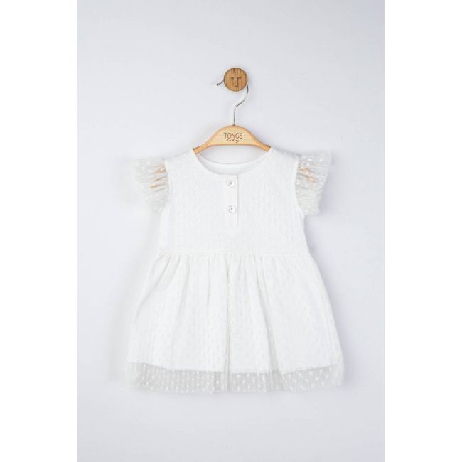 Rochita eleganta cu tulle pentru fetite, Tongs baby (Marime: 18-24 Luni, Culoare: Ecru) JEMtgs_4221_7