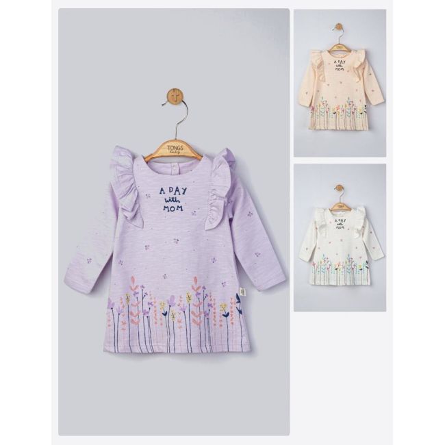 Rochita pentru fetite Picnic cu volanase, Tongs baby (Culoare: Mov, Marime: 18-24 Luni) JEMtgs_4057_2