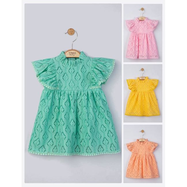 Rochita pentru fetite Sofia, Tongs baby (Culoare: Verde, Marime: 6-9 luni) JEMtgs_3809_3