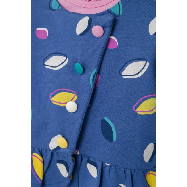 Set 2 piese cu bluzita cu volan si pantalonasi pentru fetite Colorful autum, Tongs baby (Culoare: Albastru, Marime: 18-24 Luni) JEMtgs_4435_2