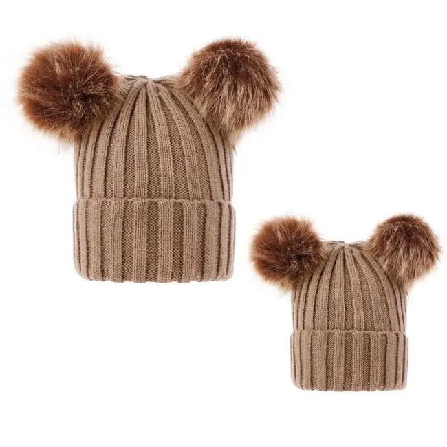 Set caciuli mama copil (Culoare: Rosu) JEMdrl1148c