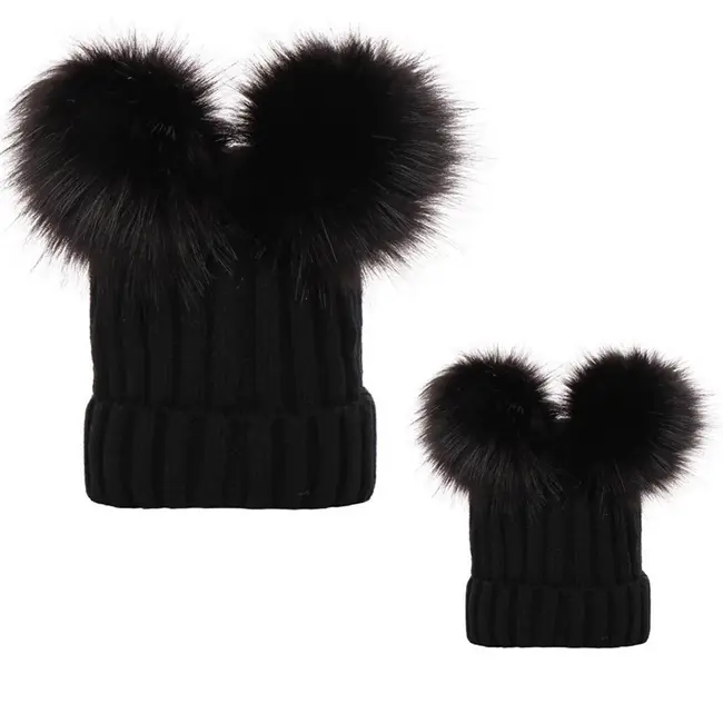 Set caciuli mama copil (Culoare: Roz) JEMdrl1147c