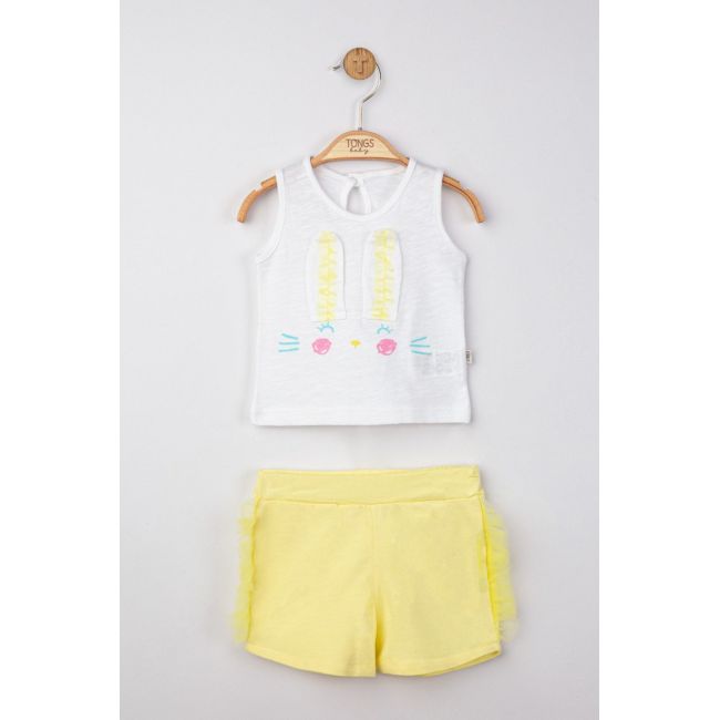 Set maiou de vara cu pantalonasi cu tulle pentru bebelusi , Tongs baby (Culoare: Verde, Marime: 18-24 Luni) JEMtgs_4211_2
