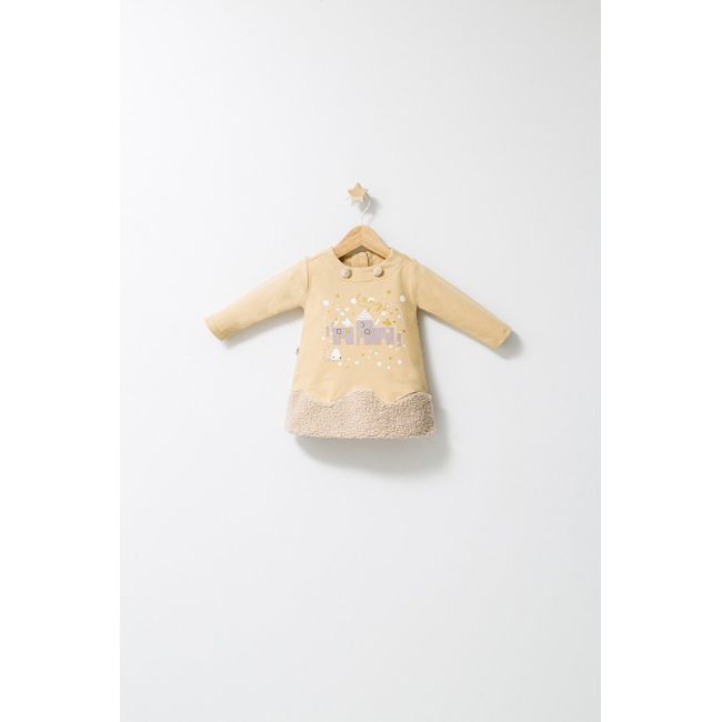 Rochita cu volan pentru fetite Fun Penguin, Tongs baby (Culoare: Crem, Marime: 9-12 luni) JEMtgs_4569-9