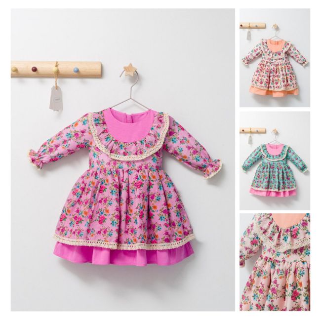 Rochita de fetita Mira, Tongs baby (Culoare: Somon, Marime: 6-9 luni) JEMtgs_3821_13