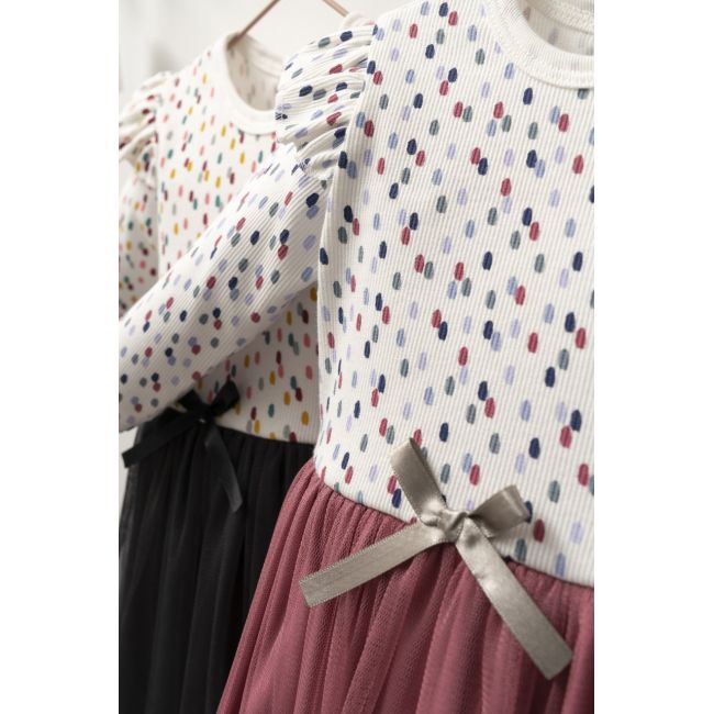 Rochita eleganta cu tulle pentru fetite Monster, Tongs baby (Culoare: Negru, Marime: 6-9 luni) JEMtgs_4417-3