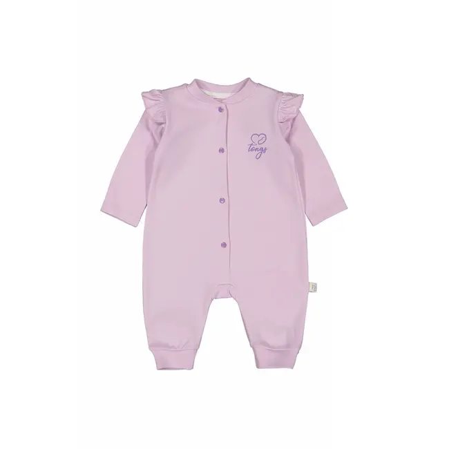 Salopeta cu maneca lunga si volanas nou nascut LILA, Tongs baby (Marime: 3-6 Luni) JEMtgs_3628lila_2