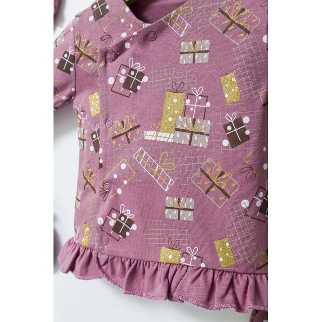 Set de 5 piese pentru nou nascut Fun Penguin, Tongs baby (Culoare: Roz inchis) JEMtgs_4568-2