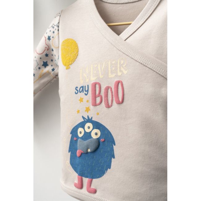 Set de 5 piese pentru nou nascut baietei Monster, Tongs baby (Culoare: Bleumarin) JEMtgs_4407-1