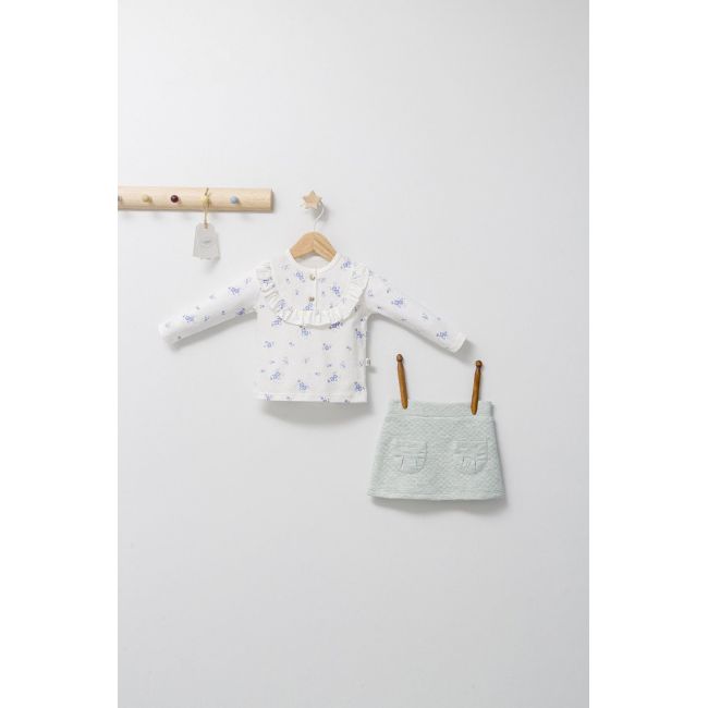 Set elegant cu fustita si bluzita pentru bebelusi Paris Love, Tongs baby (Culoare: Ecru, Marime: 24-36 luni) JEMtgs_4461-10