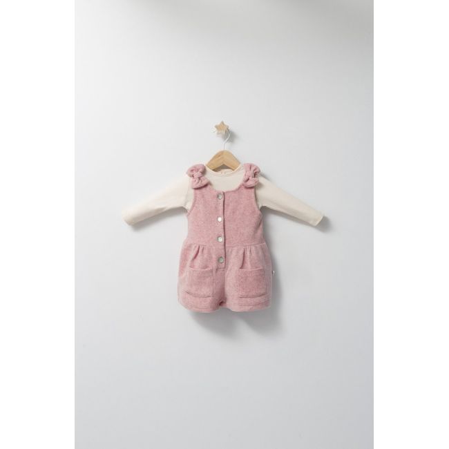 Set elegant cu salopeta si bluzita pentru bebelusi Ballon, Tongs baby (Marime: 3-6 Luni, Culoare: Somon) JEMtgs_4482_5