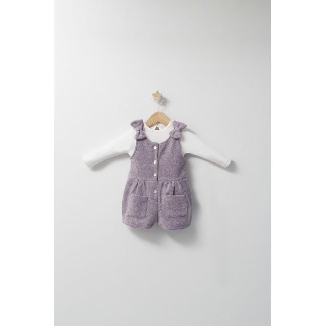 Set elegant cu salopeta si bluzita pentru bebelusi Ballon, Tongs baby (Marime: 3-6 Luni, Culoare: Somon) JEMtgs_4482_5