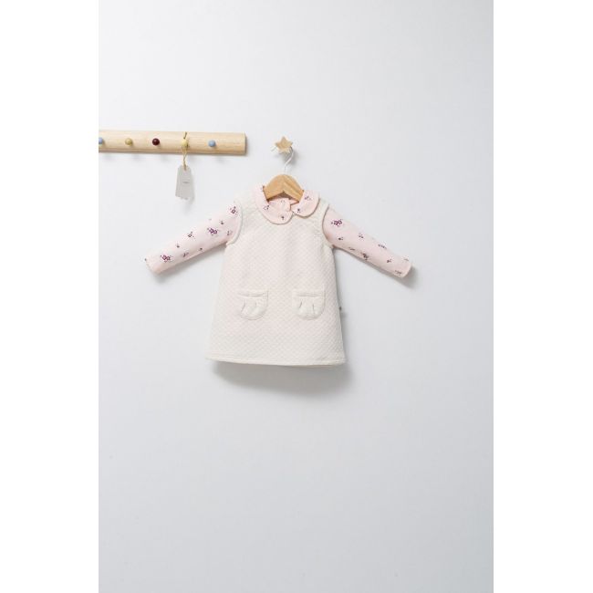 Set elegant cu sarafan si body pentru bebelusi Paris Love, Tongs baby (Marime: 12-18 Luni, Culoare: Vernil) JEMtgs_4468-2