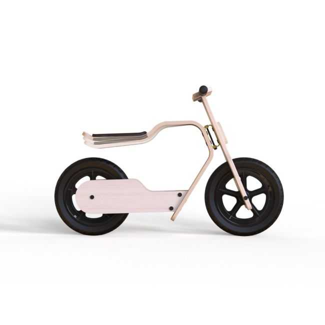 Bicicleta din lemn natural fara pedale RideMe MamaToyz JEMMtyz_RideMe