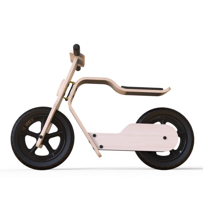 Bicicleta din lemn natural fara pedale RideMe MamaToyz JEMMtyz_RideMe