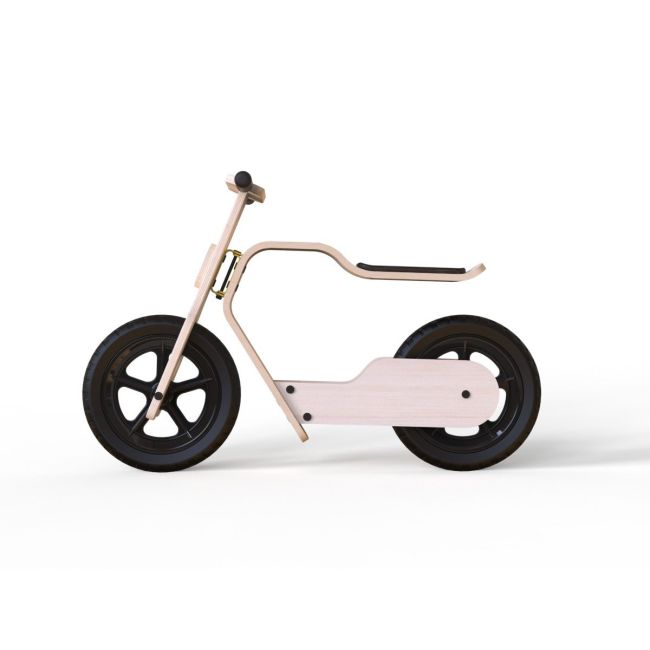 Bicicleta din lemn natural fara pedale RideMe MamaToyz JEMMtyz_RideMe