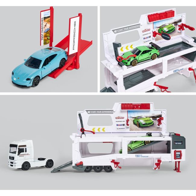 Camion majorette man tgx porsche experience cu 2 masinute hubs212053304