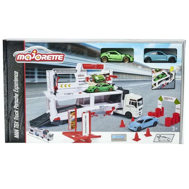 Camion majorette man tgx porsche experience cu 2 masinute hubs212053304