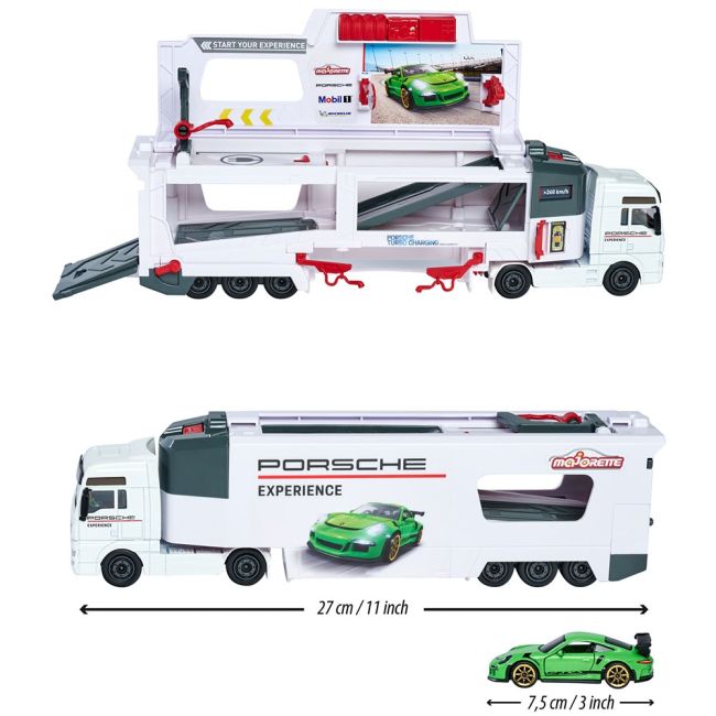 Camion majorette man tgx porsche experience cu 2 masinute hubs212053304