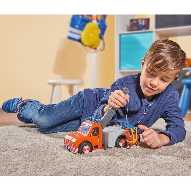 Masina de pompieri simba fireman sam phoenix cu figurina si cal hubs109252575038