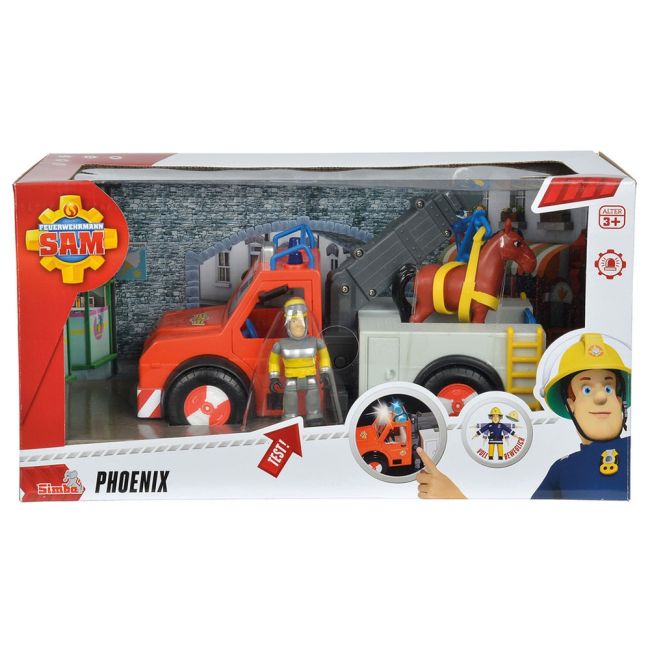 Masina de pompieri simba fireman sam phoenix cu figurina si cal hubs109252575038