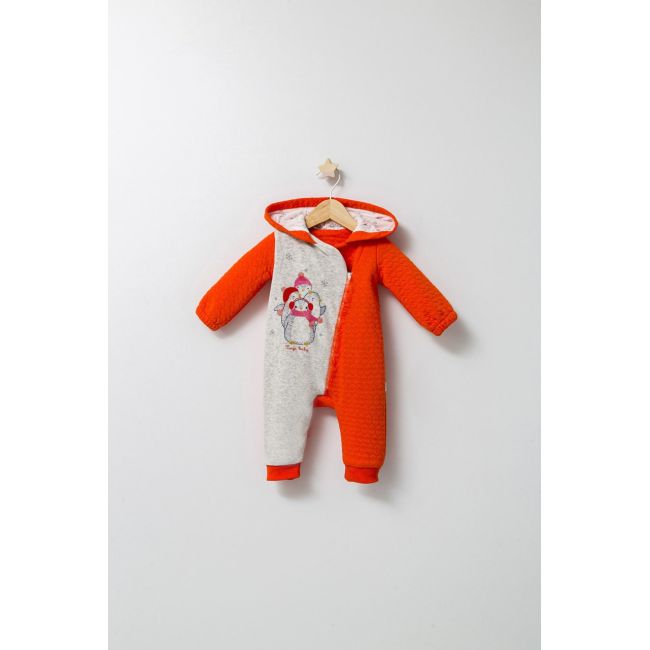 Salopeta pentru bebelusi de iarna Pinguins, Tongs baby (Culoare: Galben, Marime: 6-9 luni) JEMtgs_4531_6