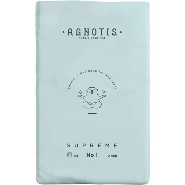 Scutece hipoalergenice Supreme Agnotis, marimea nr.1, 2-5 kg, 44 bucati JEMagn_nr1